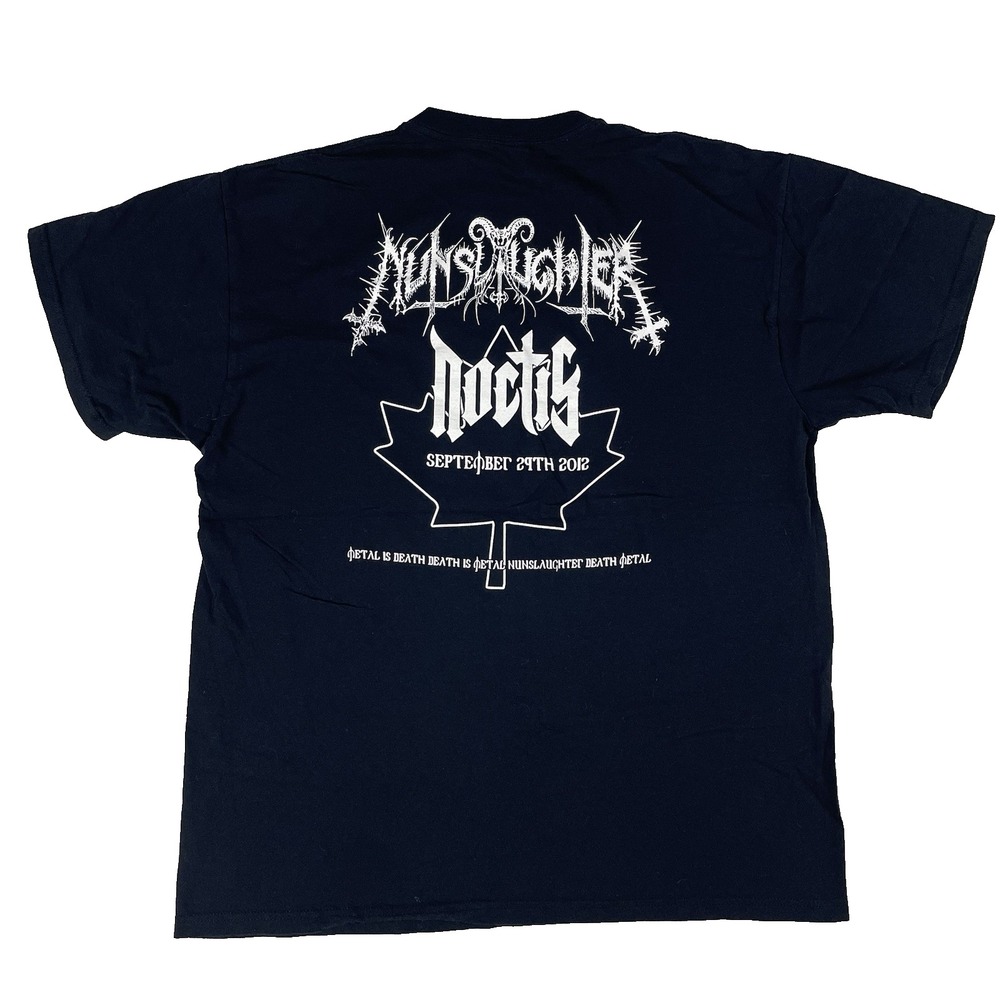 Nunslaughter 2012 Concert Shirt XL Canada Event Noctis Tour Tee Death Metal band